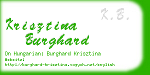 krisztina burghard business card